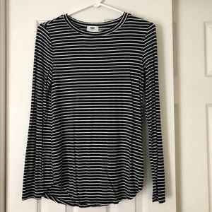 Black and White Striped Long Sleeve